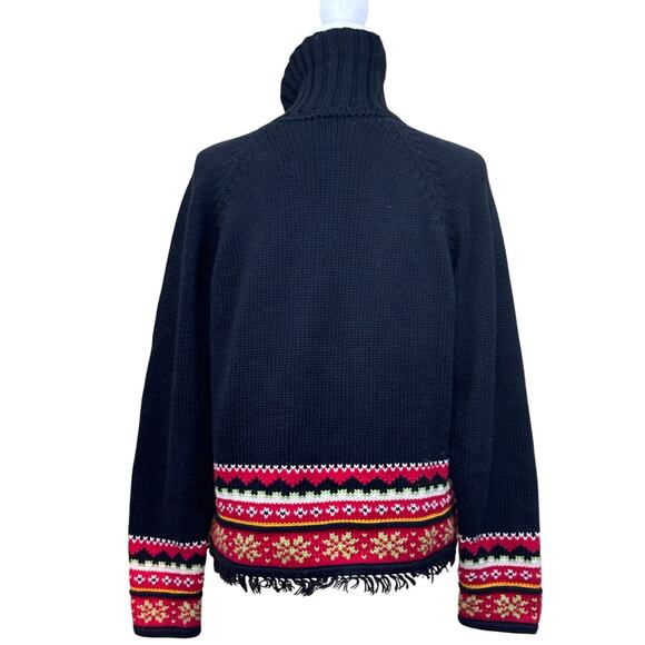 Hanna Andersson black/red sweater, fair isle, Nordic, Scandinavian, holiday - Picture 3 of 5